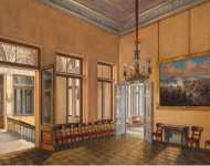 Hau Edward Petrovich Interiors of the Winter Palace. The Room and the Landing of Private Rooms of Empress Maria Alexandrovna - Hermitage
